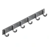 Space aluminum hook, bathroom door without drilling, rear hanger, load-bearing strong adhesive, kitchen and toilet wall towel hook Item Picture
